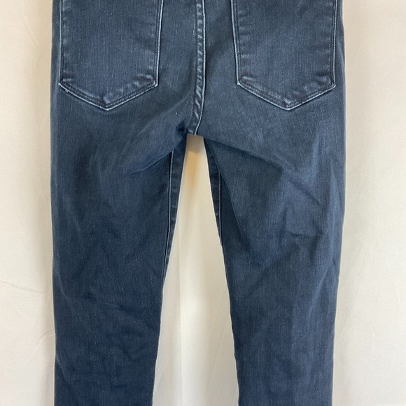 Frame Jeans 25 Le High Skinny Dark Blue Wash Distressed Destroyed - Picture 9 of 11